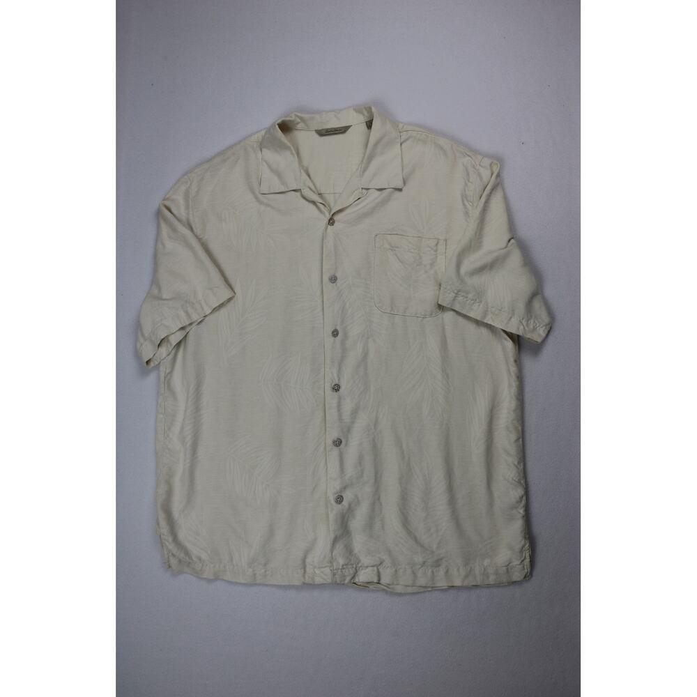 Paradise Collection Vintage Men's XL Silk Short Sleeve Button-Down Camp Shirt